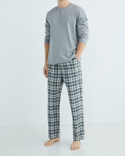 Imagen 0 de Pantalón largo de pijama de hombre en tejido cálido