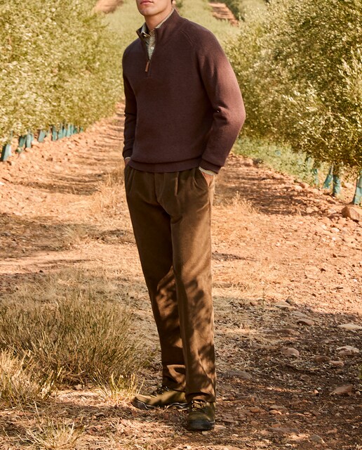 Imagen 0 de Jersey cuello perkins cremallera lambswool de hombre