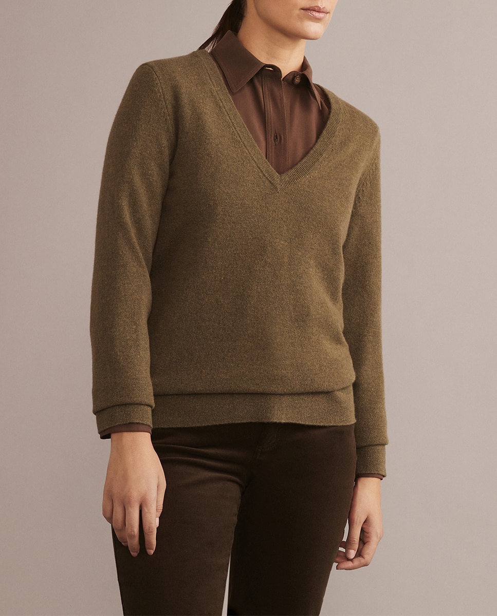 Imagen 0 de Jersey cuello pico de mujer