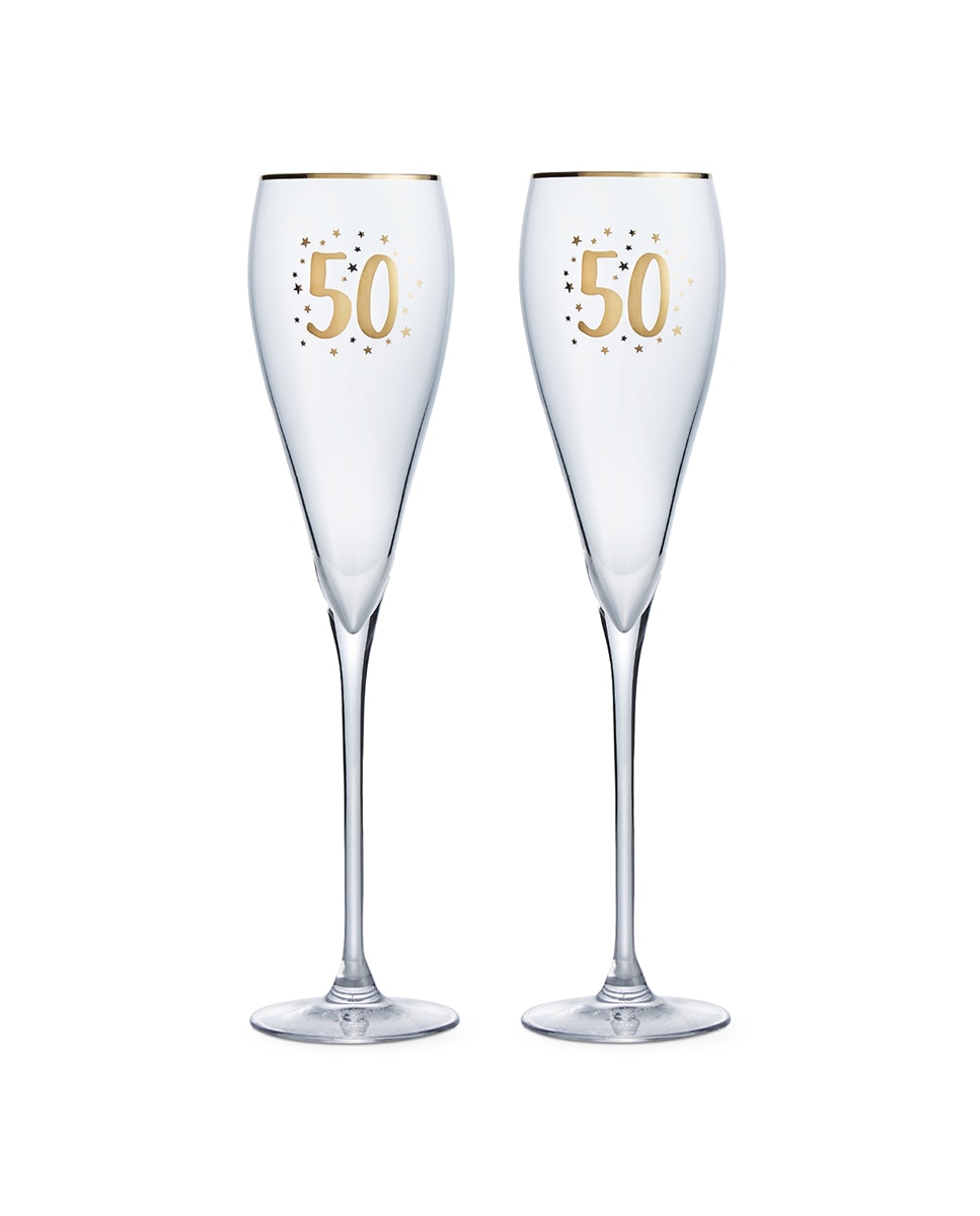 Imagen 0 de Juego de 2 copas de champán Flauta 50 aniversario El Corte Inglés