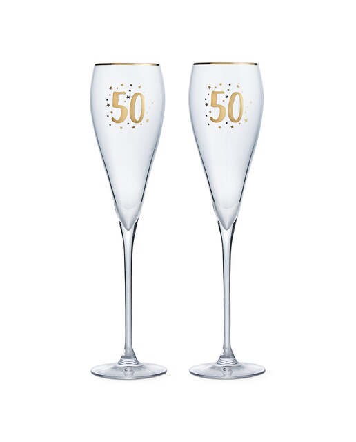 Imagen 0 de Juego de 2 copas de champán Flauta 50 aniversario El Corte Inglés