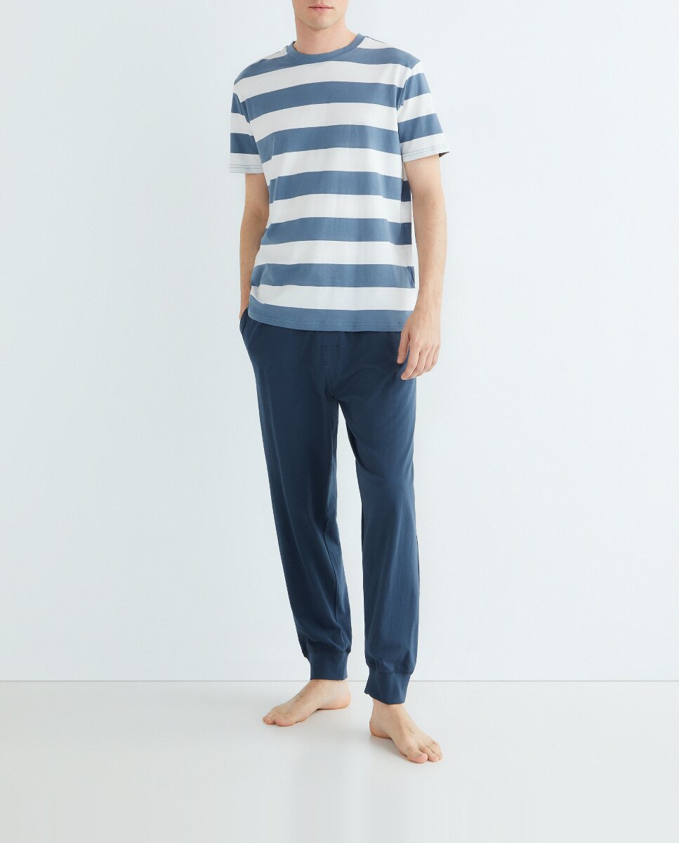 Imagen 0 de Pijama hombre camiseta manga corta pantalón largo