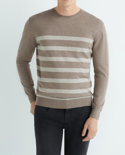 Imagen 0 de Jersey de hombre algodón cashemire rayas