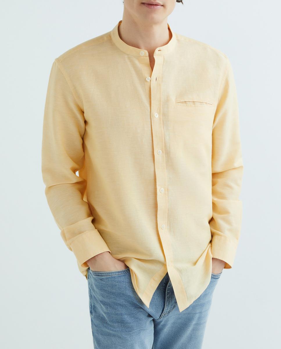 Imagen 0 de Camisa de hombre de lino y algodón