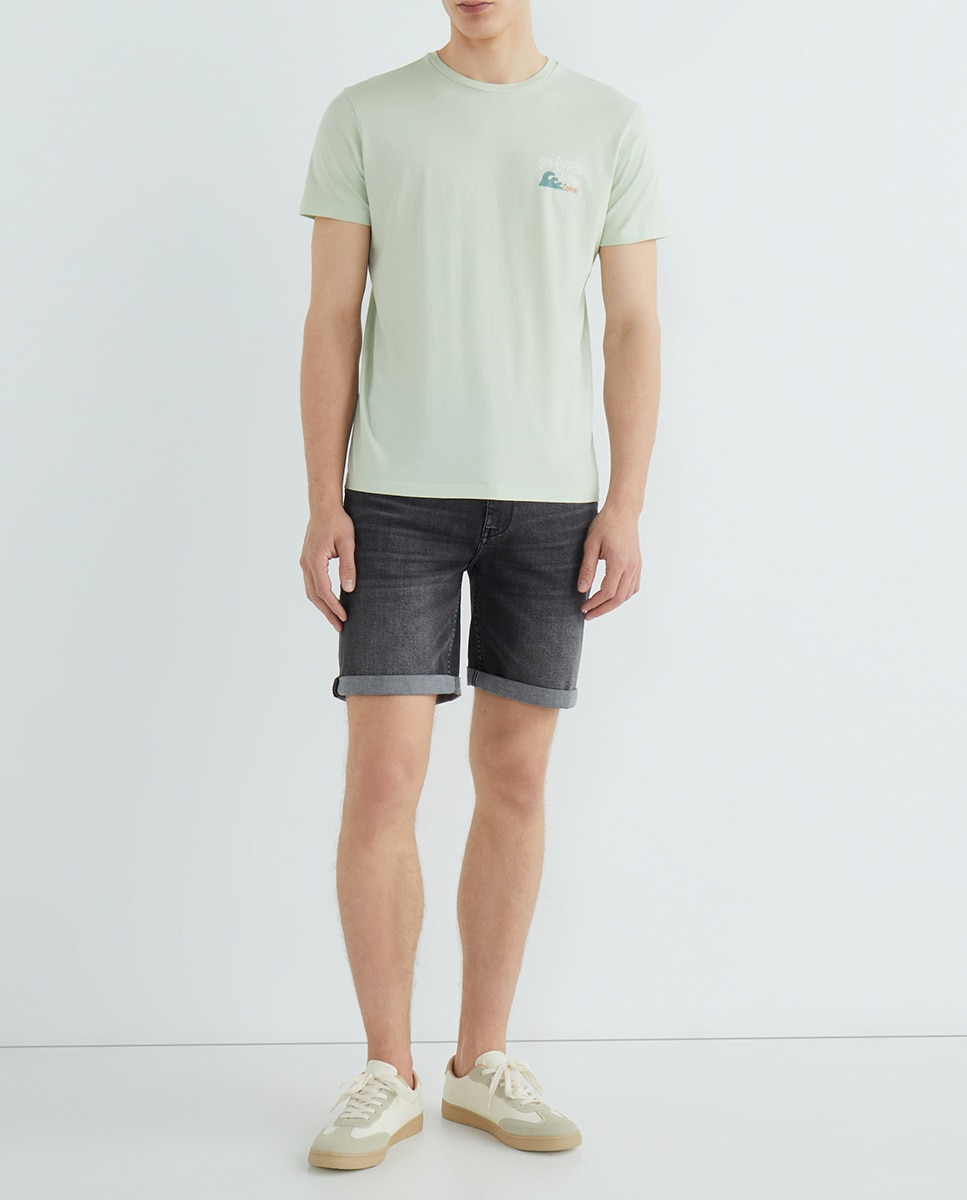 Imagen 0 de Bermuda denim 5 bolsillos de hombre regular fit