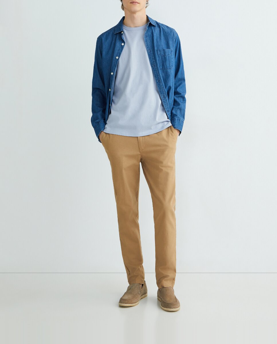 Imagen 0 de Pantalón de hombre chino gomas con lino