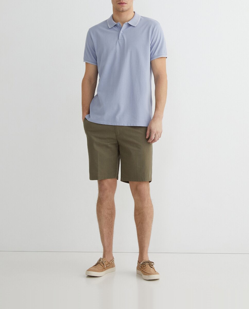 Imagen 0 de Bermuda chino goma con lino hombre