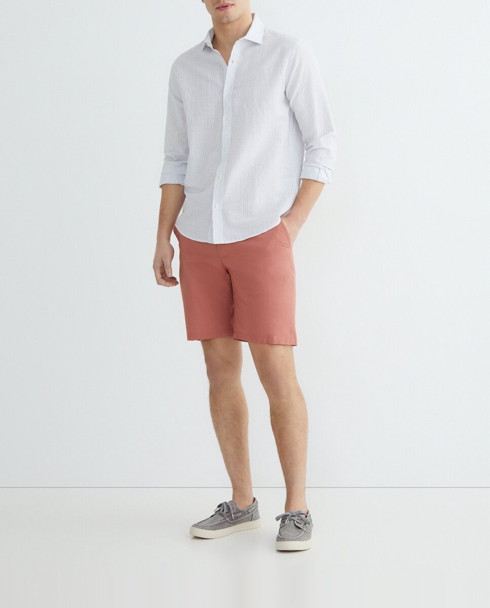 Imagen 0 de Bermuda chino con lino hombre