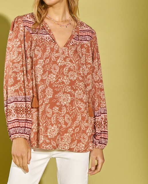 Imagen 0 de Blusa  estampada manga 3/4