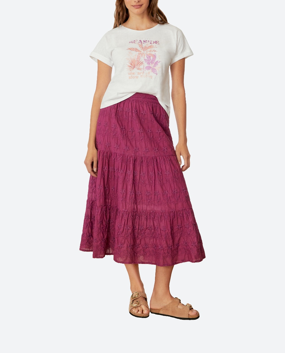 Imagen 0 de Falda midi con bordados
