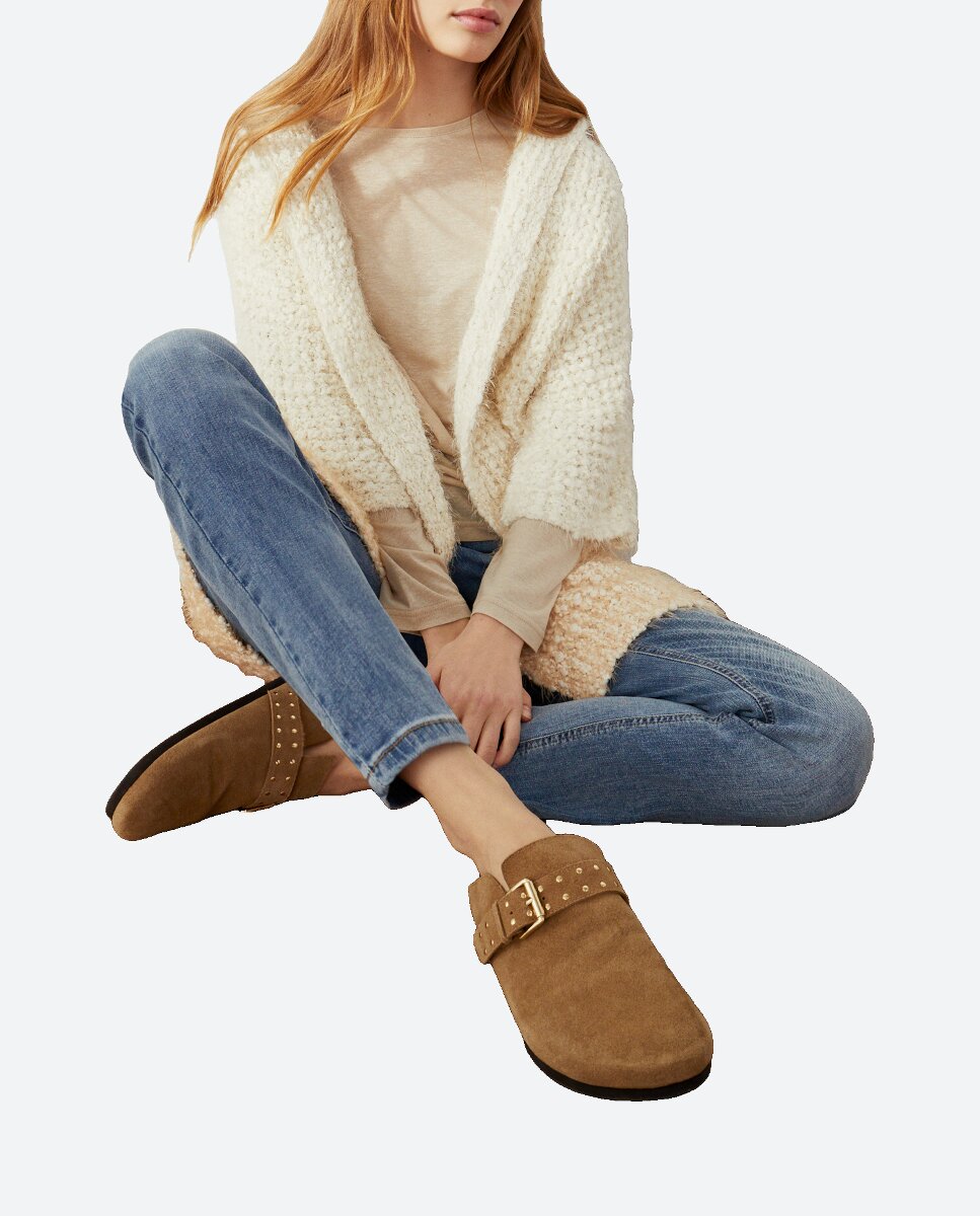 Imagen 0 de Chaqueta de punto de mujer con capucha