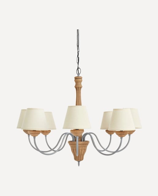 Imagen 0 de Lámpara Chandelier de metal y madera Arlés El Corte Inglés