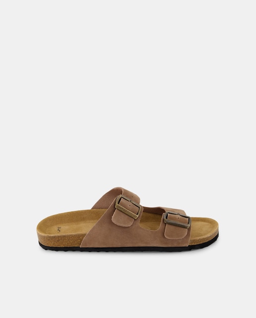 Imagen 0 de Sandalia de hombre bio de nobuck doble hebilla
