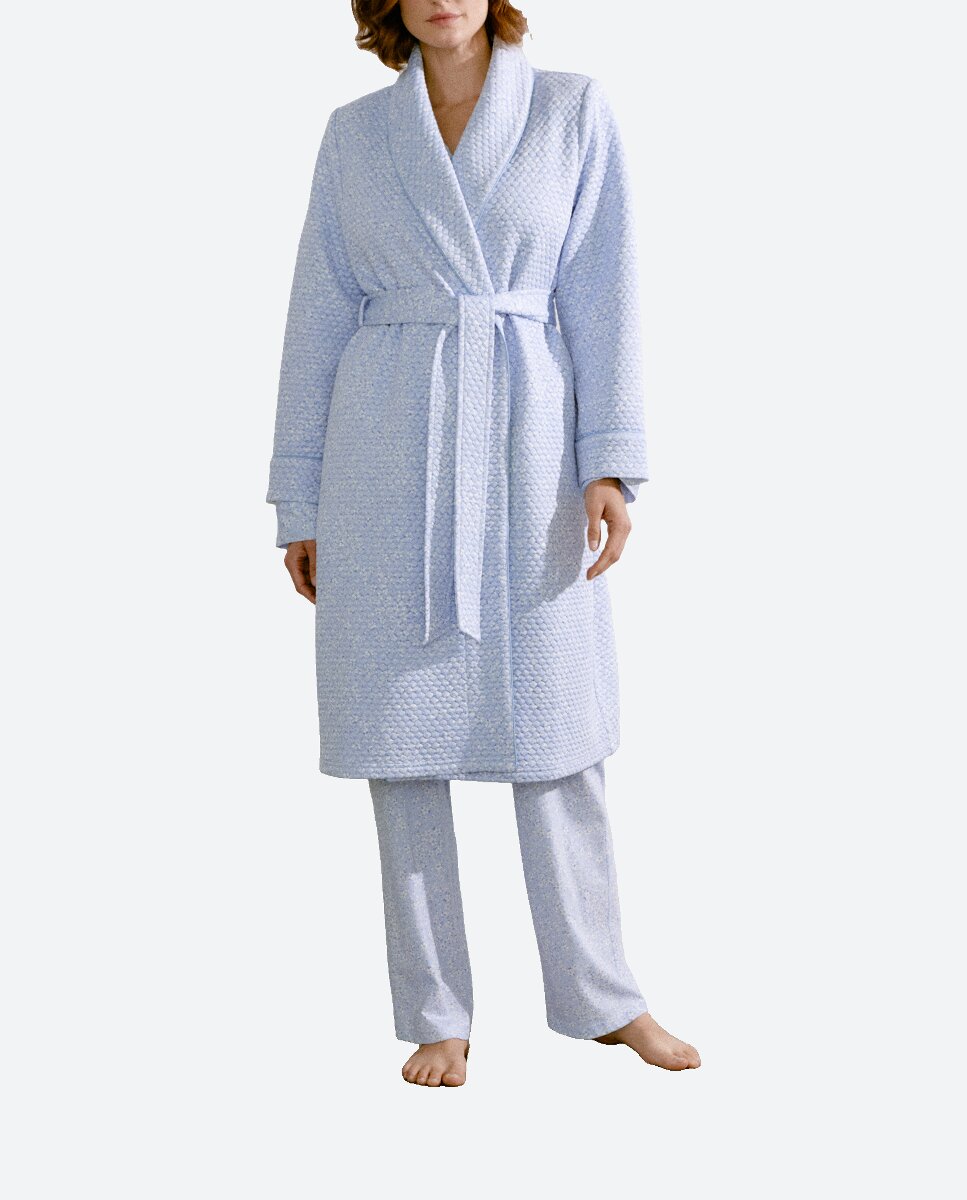 Imagen 0 de Bata de mujer lazada estampada