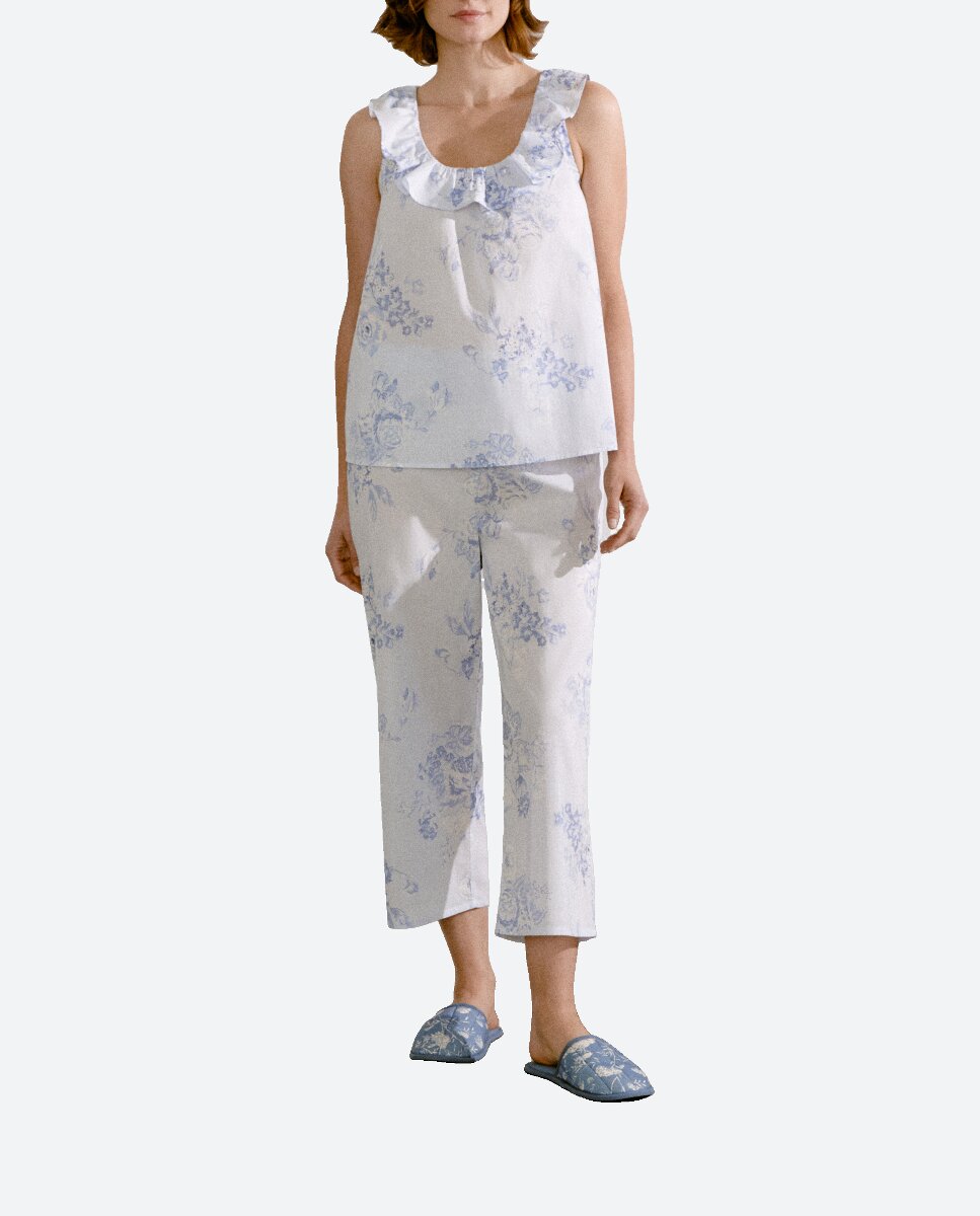Imagen 0 de Pijama de mujer con flores bordadas