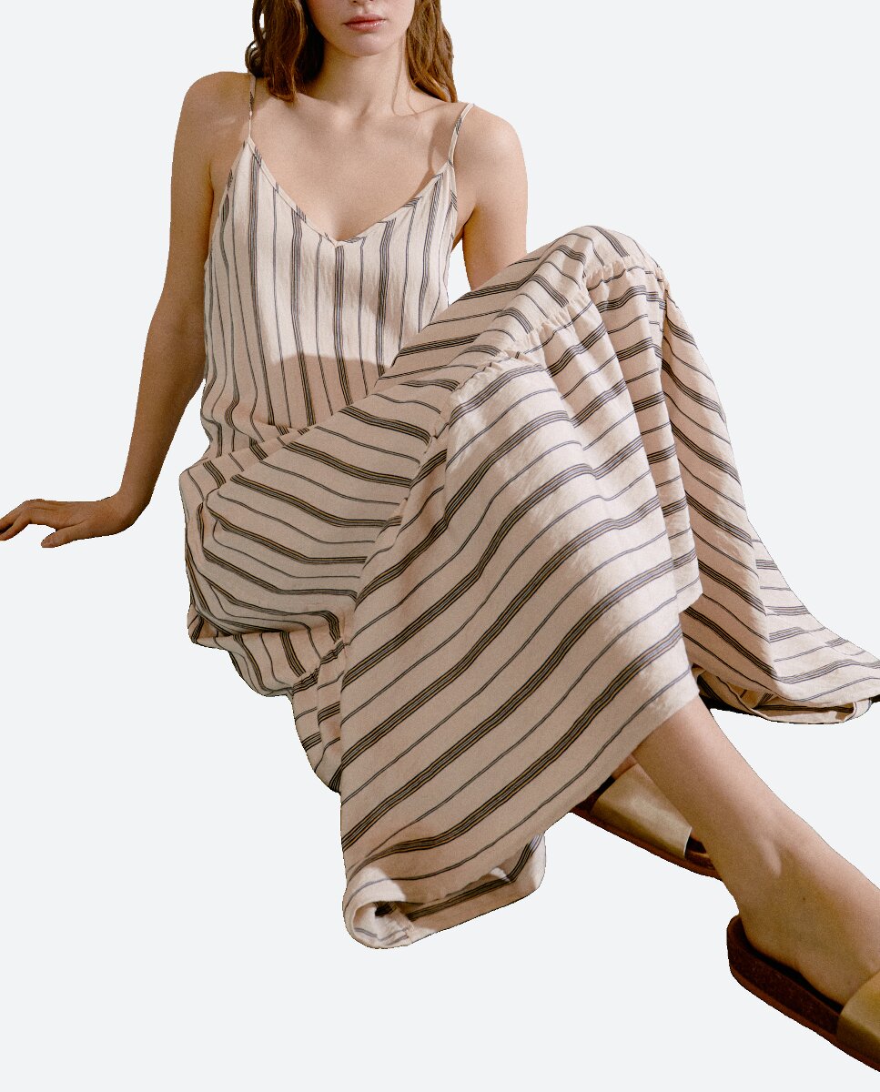 Imagen 0 de Vestido tirantes rayas