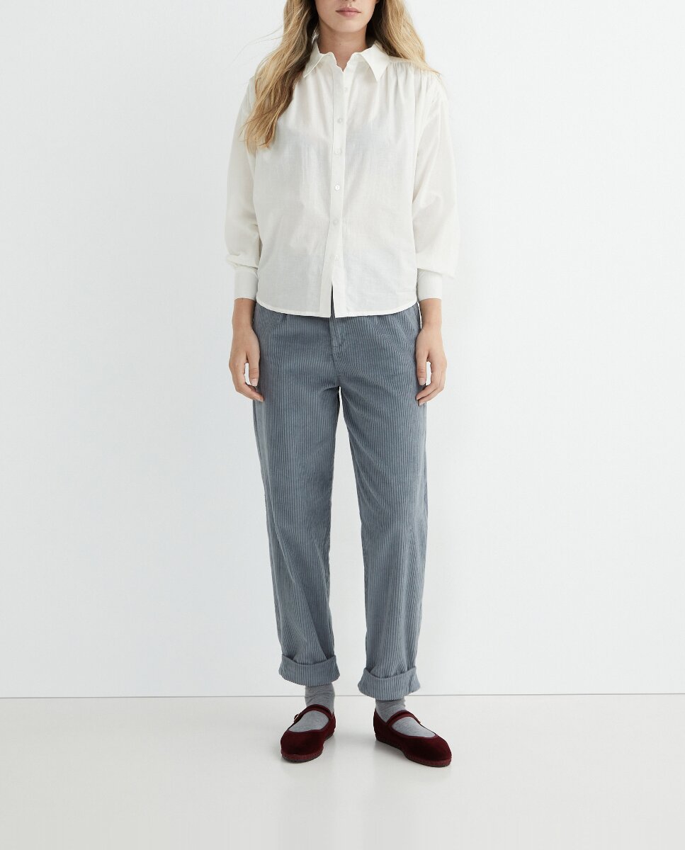Imagen 0 de Pantalón mujer pinzas pana