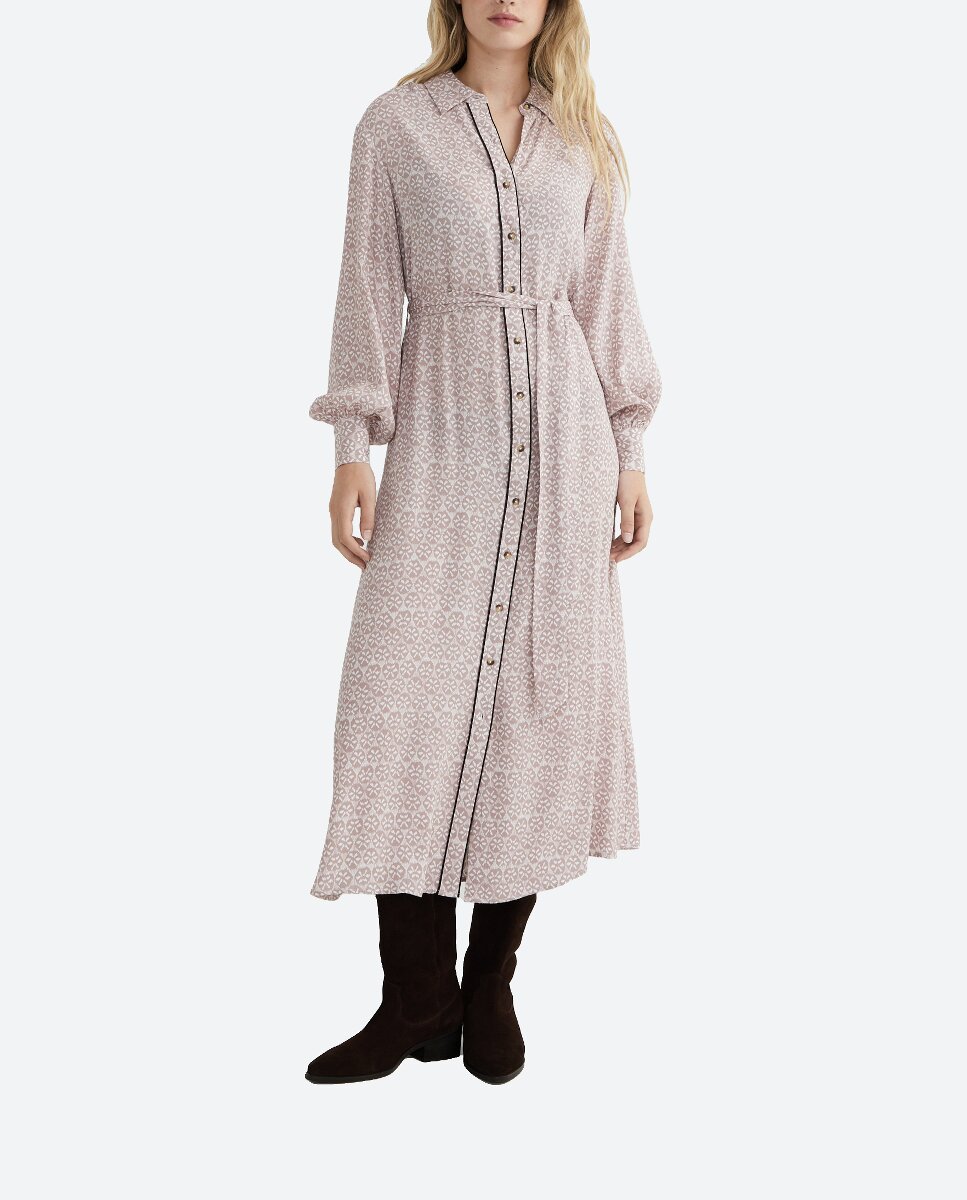 Imagen 0 de Vestido mujer camisero estampado