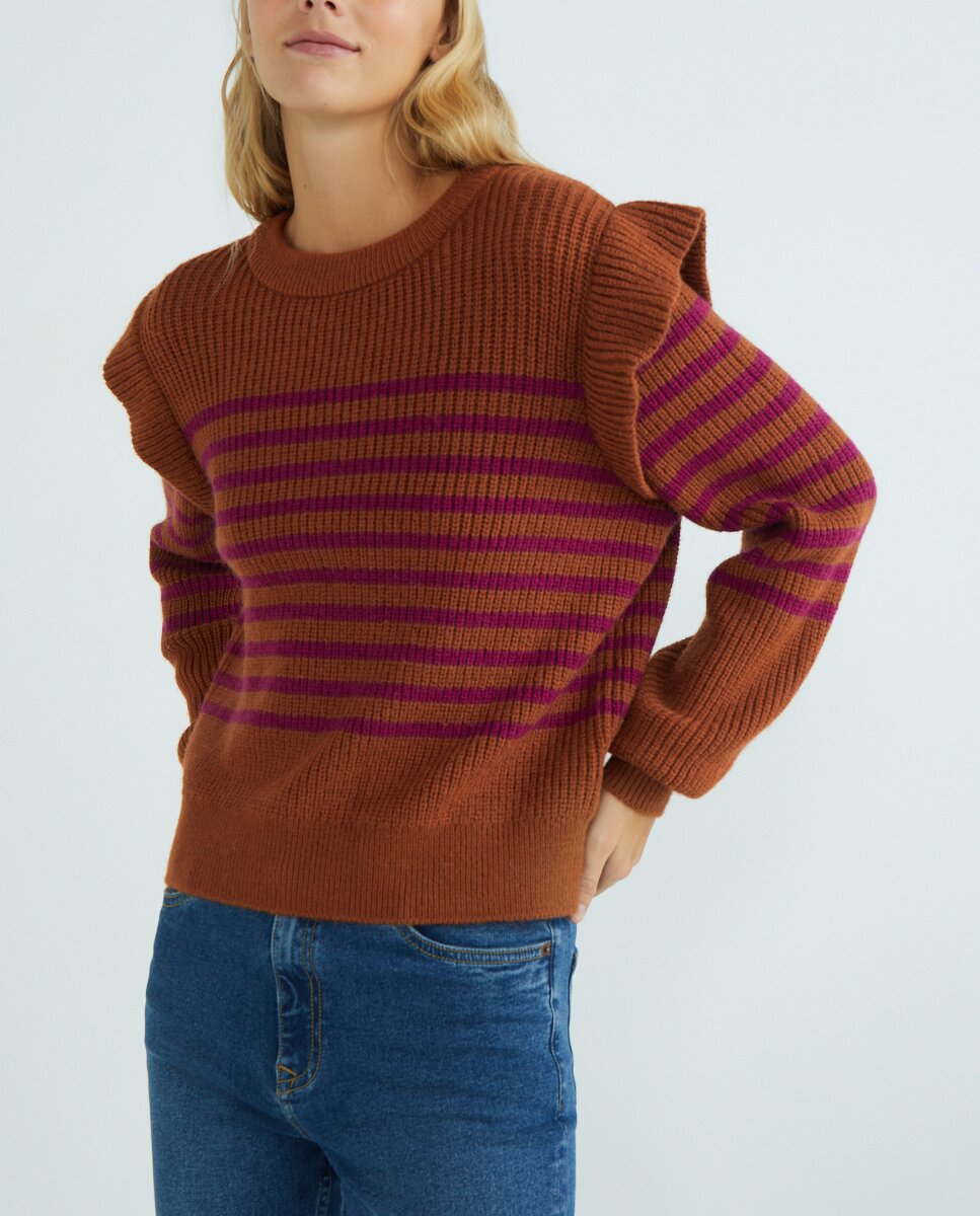 Imagen 0 de Jersey mujer rayas combinadas