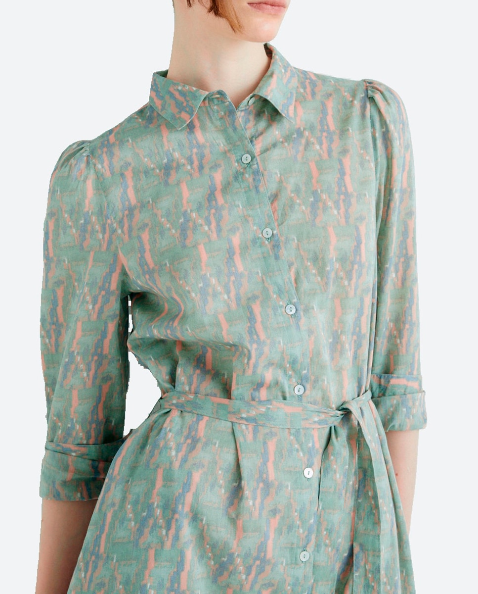 Imagen 0 de Vestido camisero largo