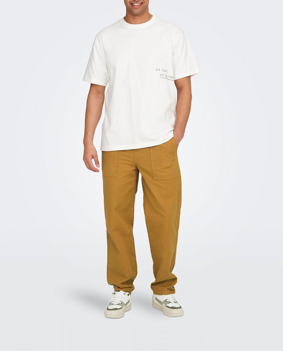 Imagen 0 de Pantalón de hombre con cinturilla elástica ajustable con cordón