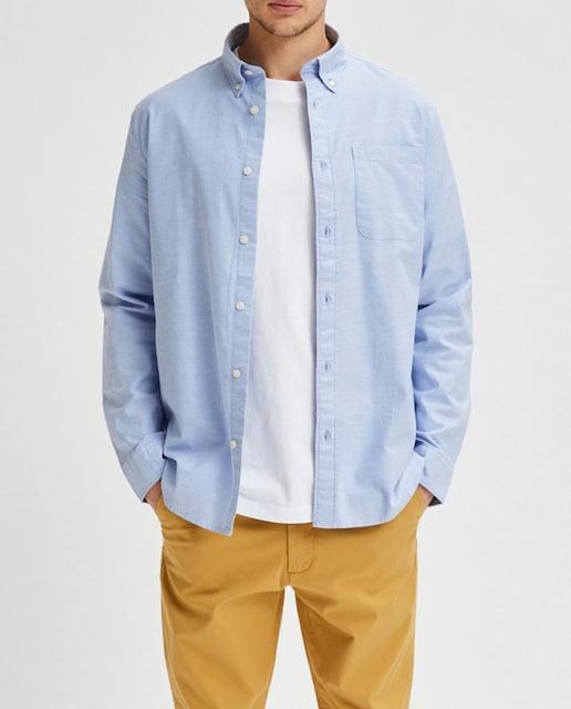 Imagen 0 de Camisa de hombre con algodón orgánico regular lisa