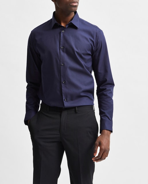 Imagen 0 de Camisa de hombre slim de vestir 100% algodón