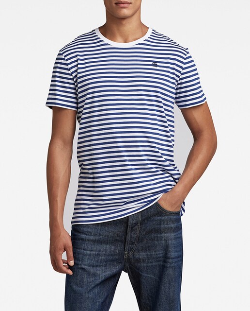 Imagen 0 de Camiseta de algodón ecológico, corte recto y rayas horizontales