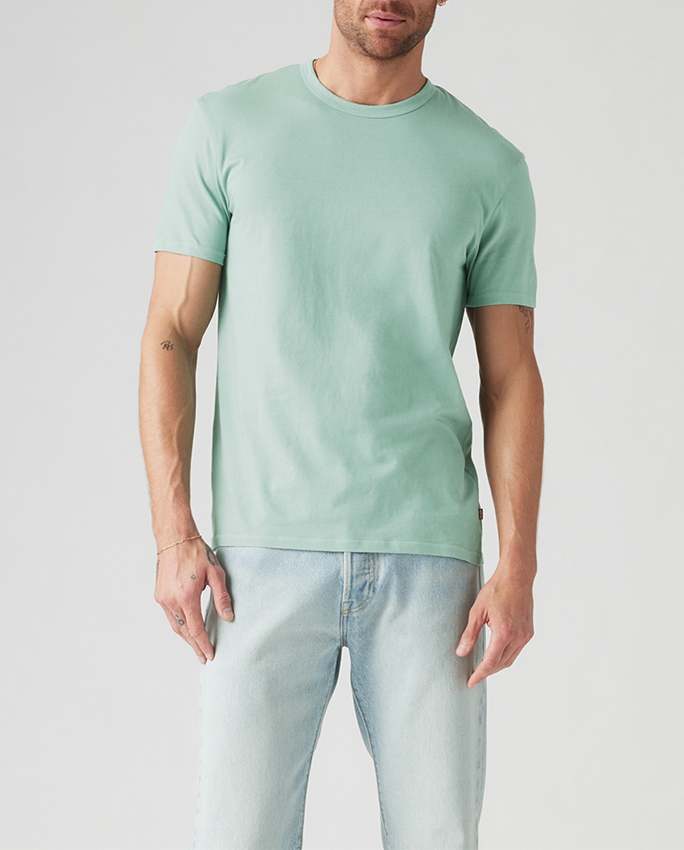 Imagen 0 de Camiseta de hombre de manga corta con cuello redondo