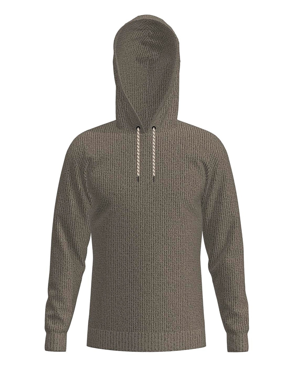 Imagen 0 de Sudadera de punto con capucha ajustable de hombre