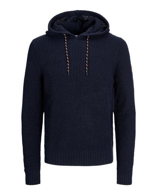 Imagen 0 de Sudadera de punto con capucha ajustable de hombre