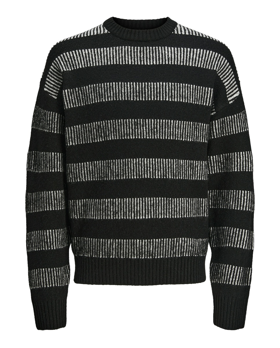 Imagen 0 de Jersey con estructura estampado de rayas de hombre