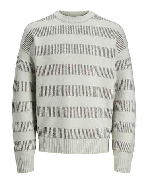 Imagen 0 de Jersey con estructura estampado de rayas de hombre