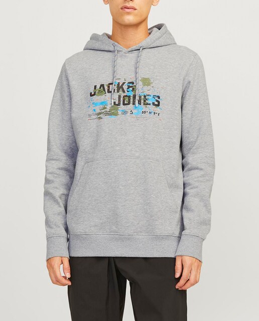 Imagen 0 de Sudadera con capucha  mangas largas con bordado frontal de hombre