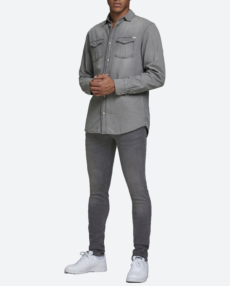 Imagen 0 de Vaquero Liam de hombre skinny gris sostenible