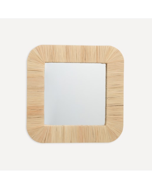 Imagen 0 de Espejo decorativo de pared de fibra natural Tata El Corte Inglés