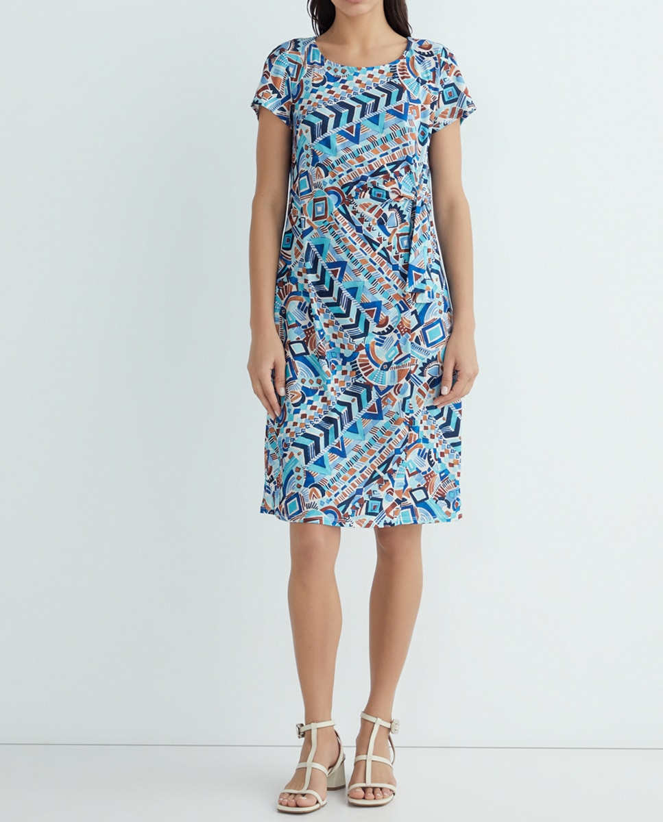 Imagen 0 de Vestido estampado manga corta