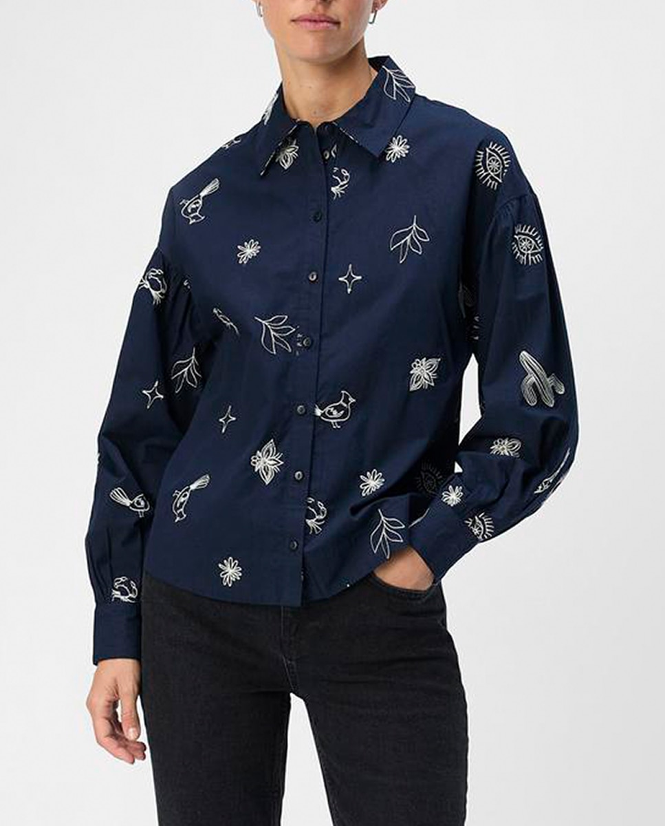 Imagen 0 de Camisa de mujer manga larga estampada