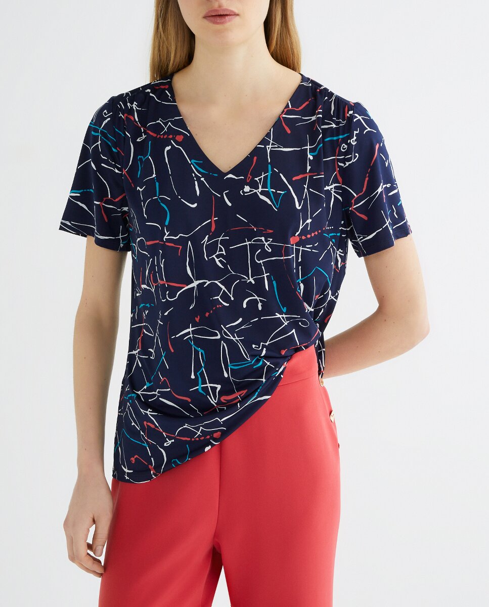 Imagen 0 de Camiseta de mujer estampada manga corta