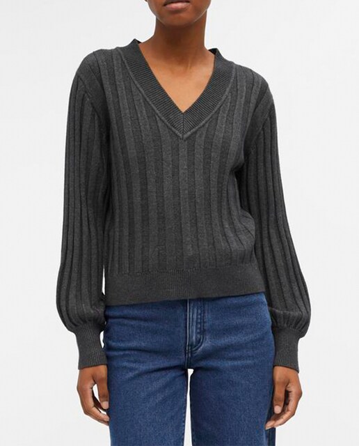 Imagen 0 de Jersey de mujer con cuello de pico manga larga