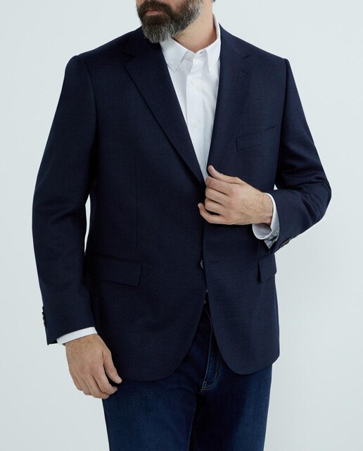 Imagen 0 de Chaqueta de traje de hombre tejido saco tallas grandes