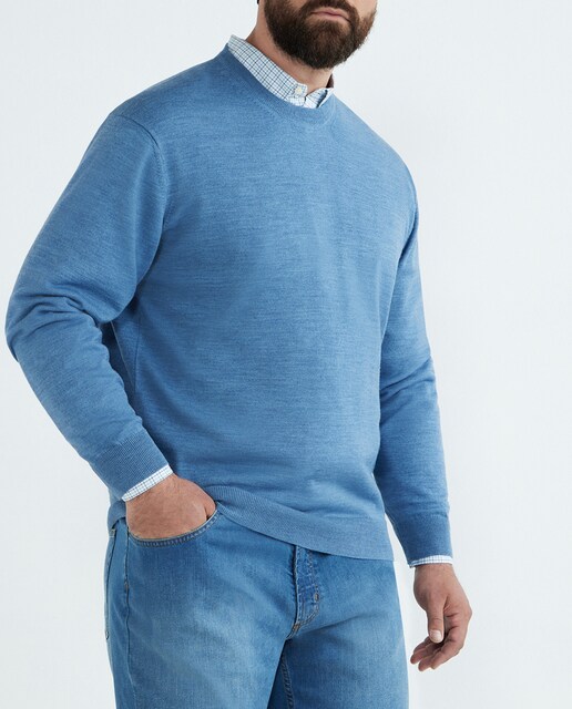 Imagen 0 de Jersey de hombre cuello caja liso tallas grandes