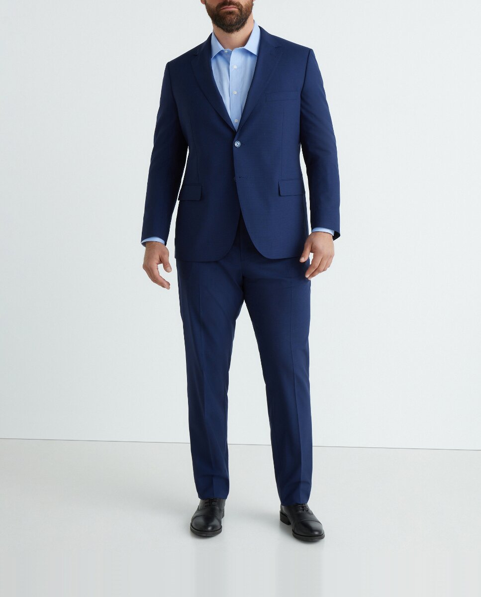 Imagen 0 de Traje de hombre, tallas grandes,  cuadrille marino lavable