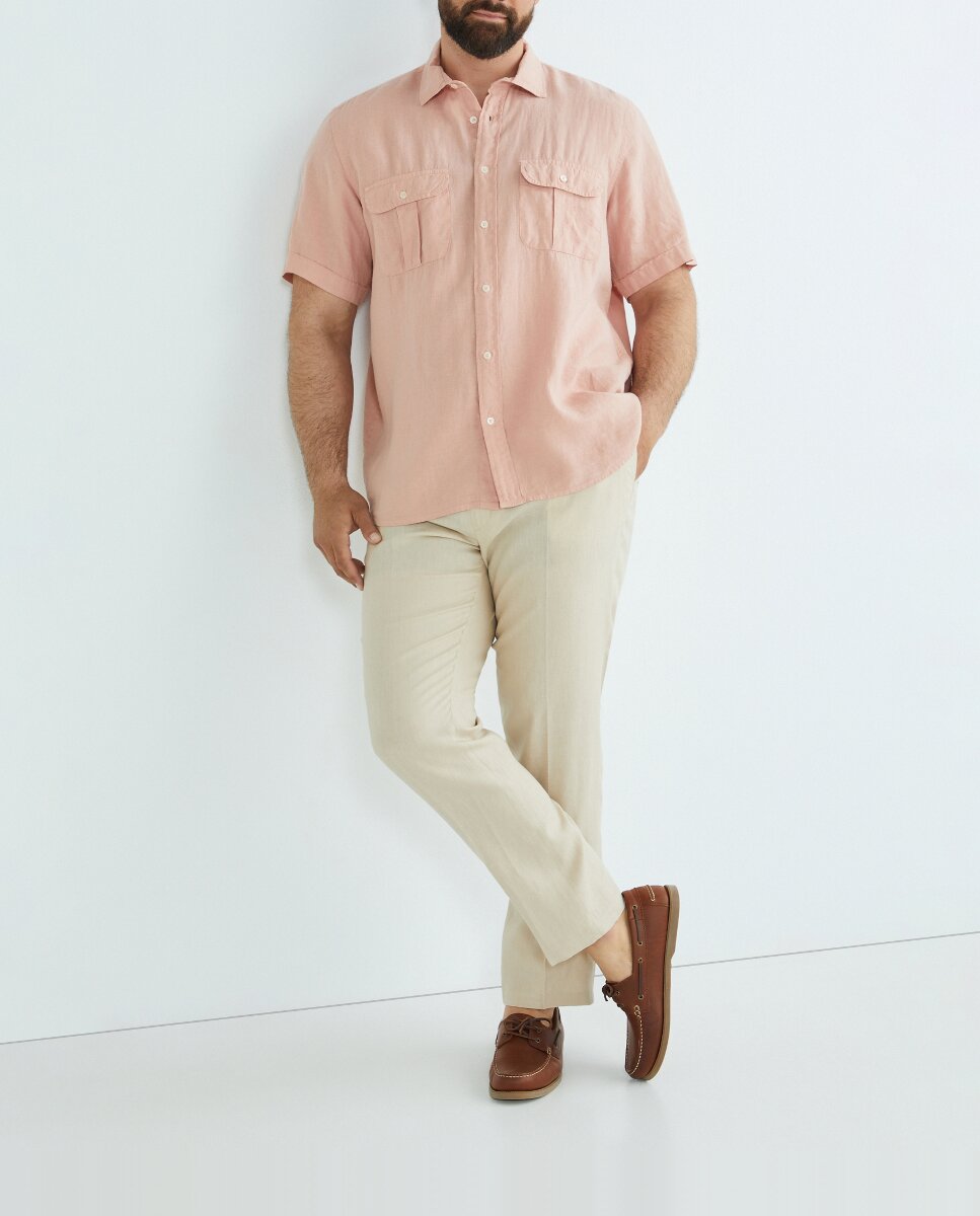 Imagen 0 de Pantalón 100% lino sport de hombre tallas grandes