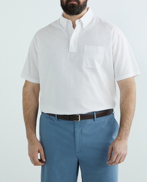 Imagen 0 de Polo de hombre de manga corta piqué oxford tallas grandes