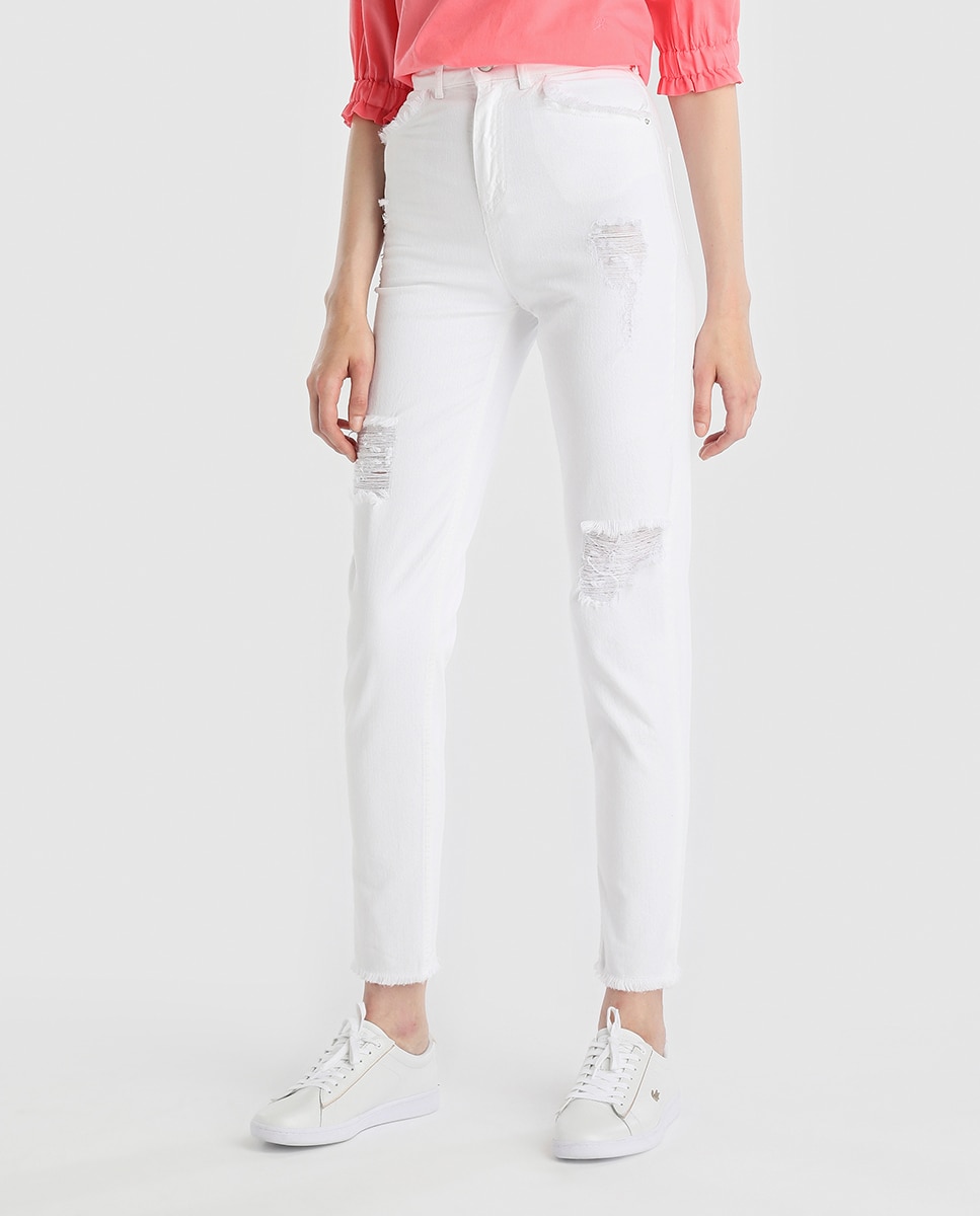 Imagen 0 de Vaquero pitillo de mujer Emporio Armani con rotos
