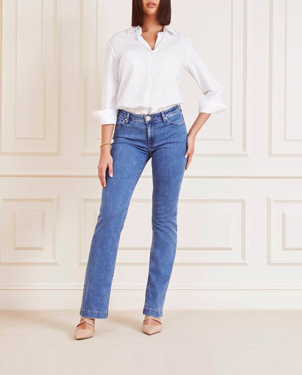 Imagen 0 de Pantalón vaquero recto mujer