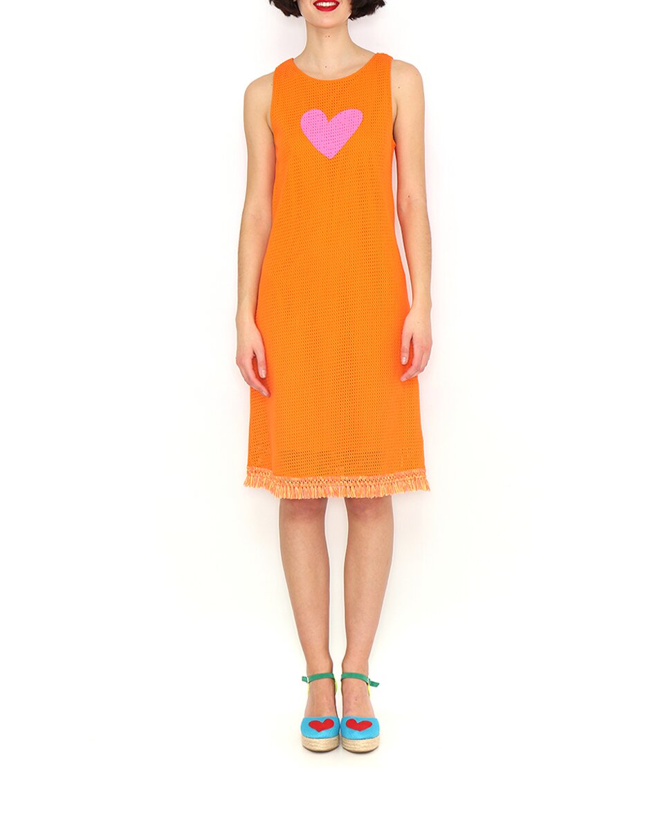 Imagen 0 de Vestido tirantes de calado corazón