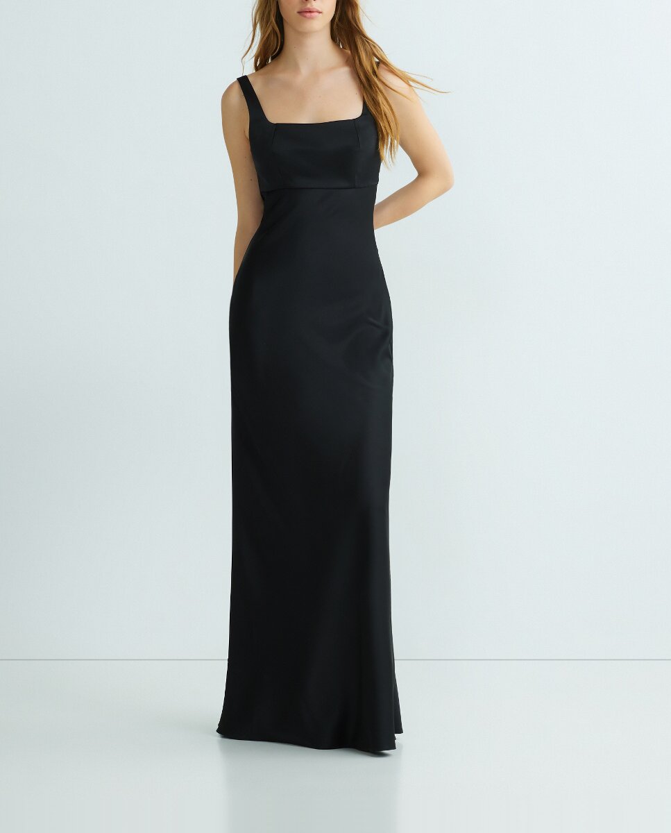 Imagen 0 de Vestido largo de satén