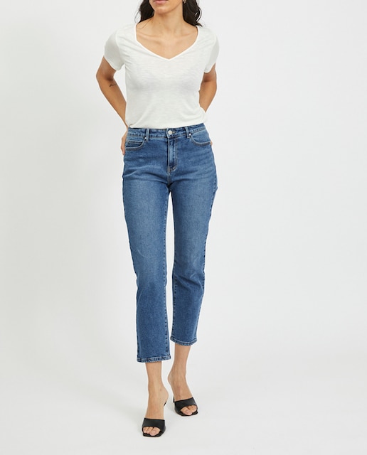 Imagen 0 de Pantalón denim largo de mujer